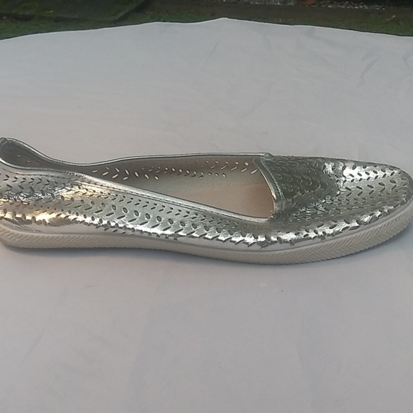 Silver Synthetic Leather Slip On's athletic wear - Picture 7 of 12